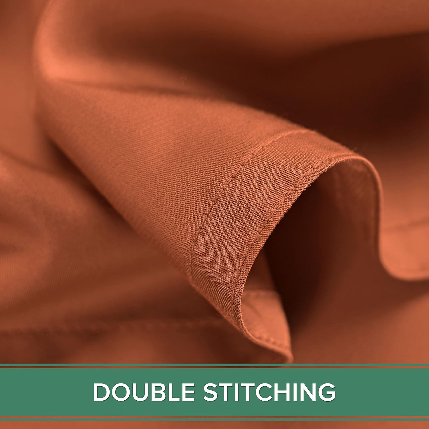 King Pillowcases by Pure Bamboo, Genuine 100% Organic Viscose Derived from Bamboo, Luxuriously Soft & Cooling, Double Stitching, Envelope Closure (2 King Pillowcases, Terracotta)