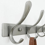 SKOLOO Coat Rack Wall Mounted - 6 Hooks, Heavy Duty, Stainless Steel, Metal Wall Hangers, Sturdy Coat Hooks for Hanging Coats, Jacket, Clothes, Hat, Matte Grey
