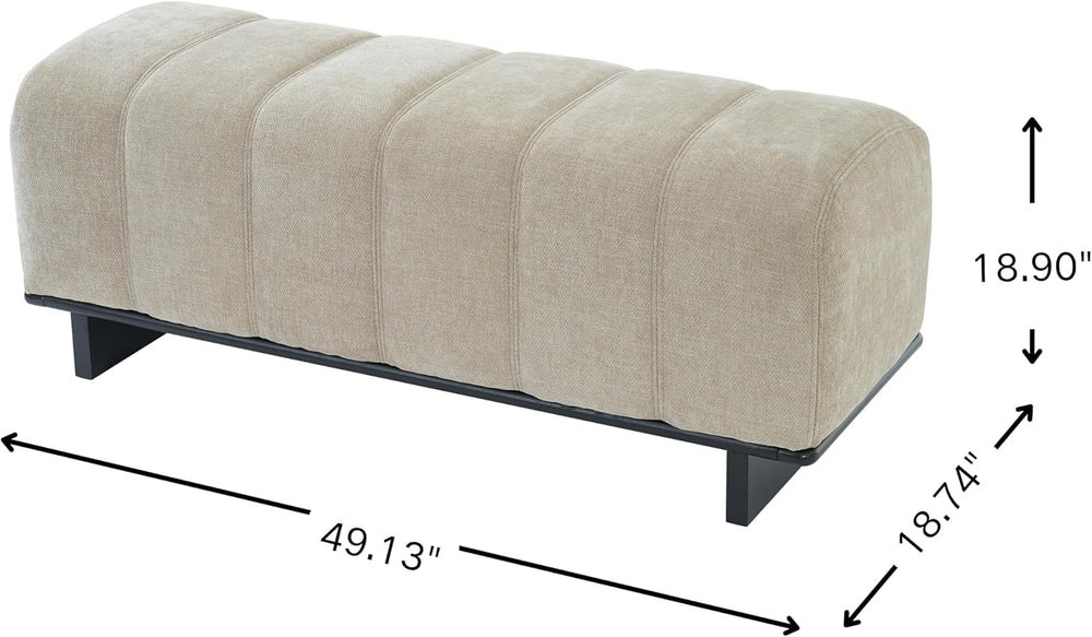 Christopher Knight Home Lamie 49.13" Chenille Upholstered Dining Bench, ...