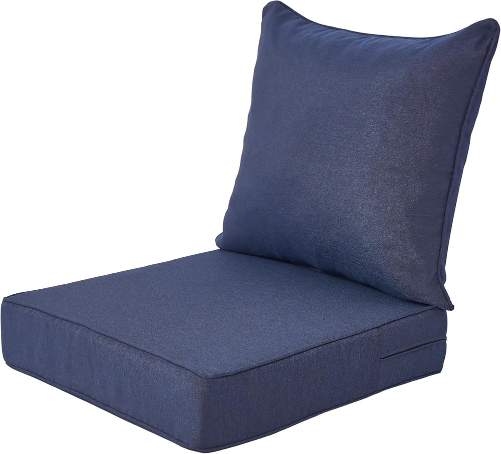 Outdoor Cushions for Patio Furniture,Waterproof,22x24,Deep Blue