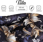 Tiita Lazy Chair with Ottoman, Modern Large Accent Lounge Chair, Leisure Sofa Armchair with Ottoman, Reading Chair with Footrest for Bedroom, Living Room, Dorm Rooms, Garden and Courtyard