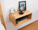 Floating Nightstand Wooden, Bedside Table, Nightstand Shelf, Handmade, Wall Mounted Bedside Shelf, Minimalist and Unique Style (Madrid)