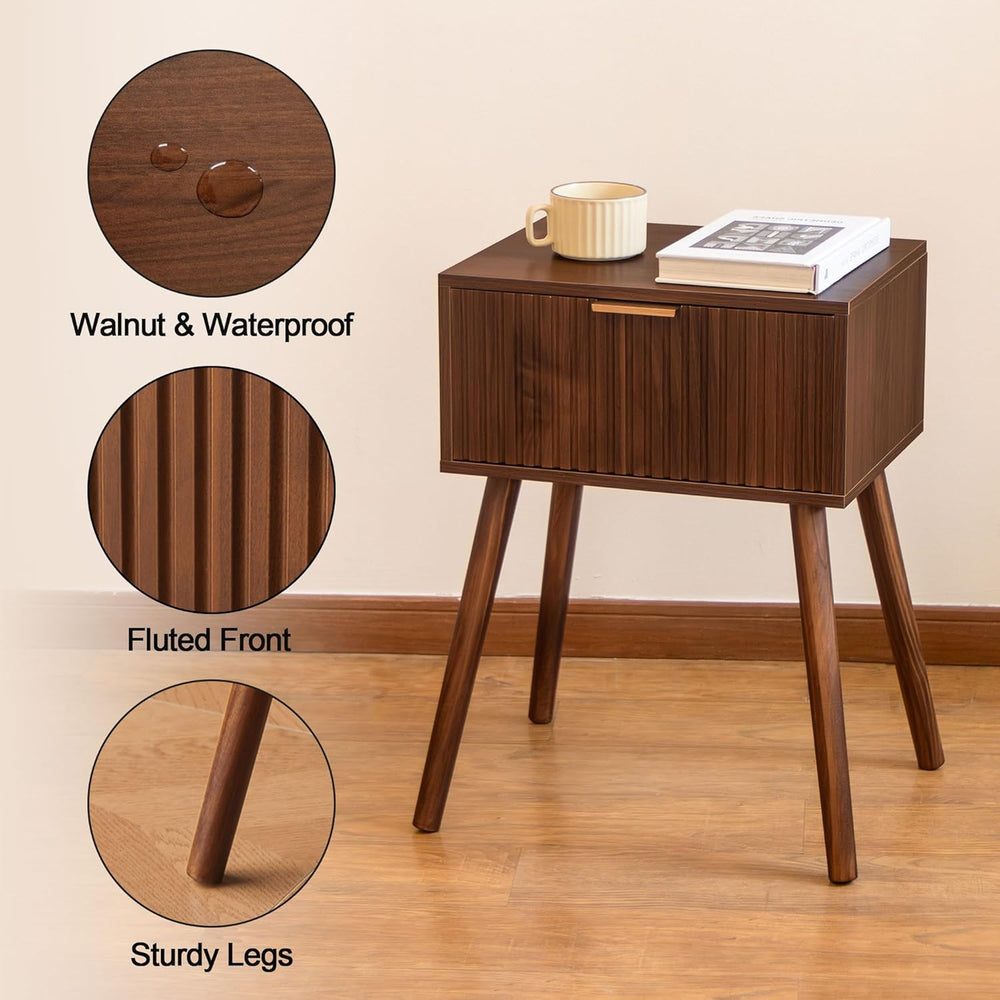 AWASEN Night Stand, Small End Tables Living Room, Mid Century Modern Nightsta...