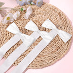 3 PCS Bow Holder for Girls Hair Bows, Ribbon Hair Clip Oraganizer Hair Barrettes Storage for Women,Wall Hanging Alligator Clip Hair Accessories Organizer Bedroom College Dorm Decor (White)
