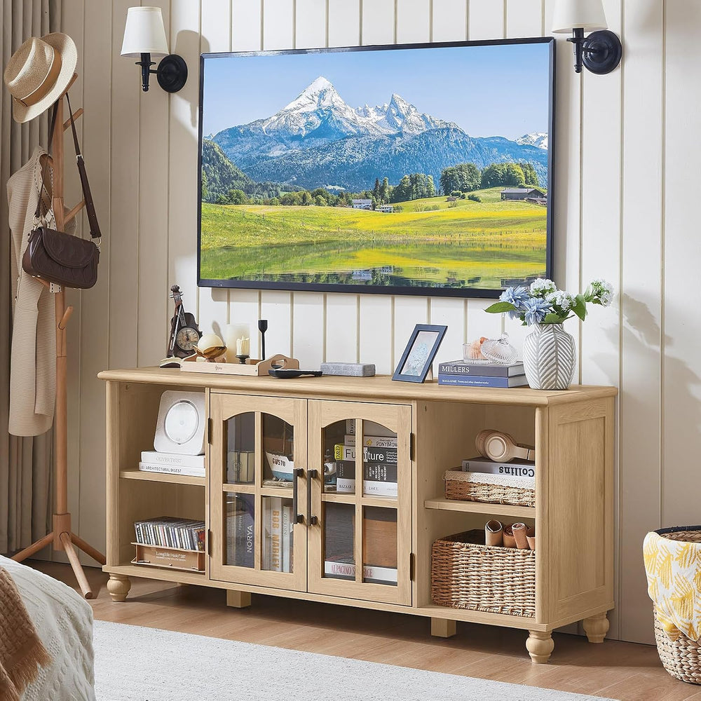 RWYHG Farmhouse TV Stand for 60 in TV, Entertainment Center for Living Room |...