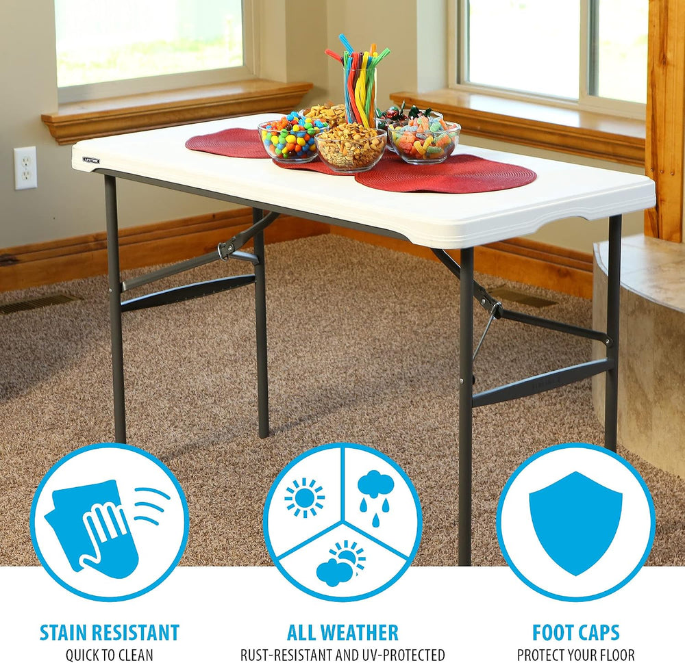LIFETIME 280478 Commercial Nesting Folding Table, 4-Foot