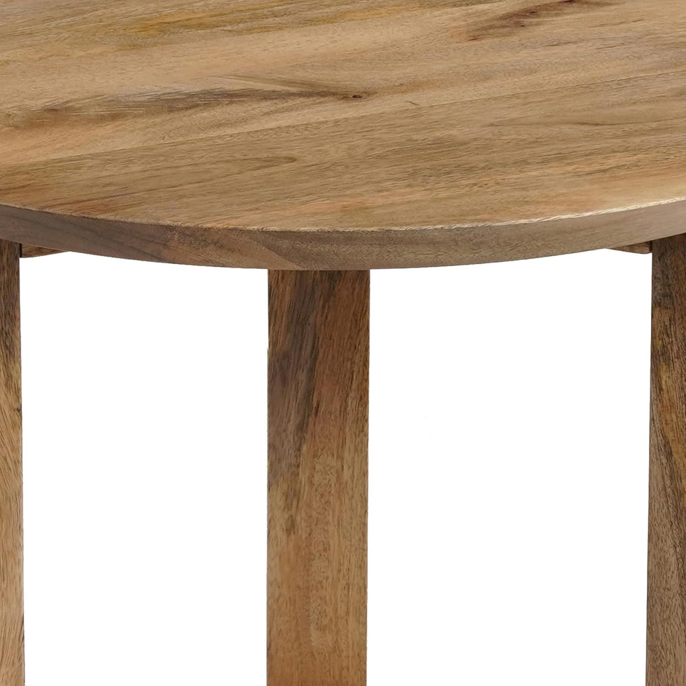 TUP THE URBAN PORT Nina 18.5" Round Handcrafted Side End Table | Natural...