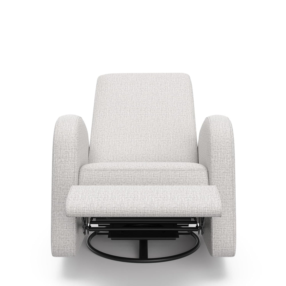 Storkcraft Santa Monica Power Recliner Swivel Glider, Steel Basketweave | GRE...