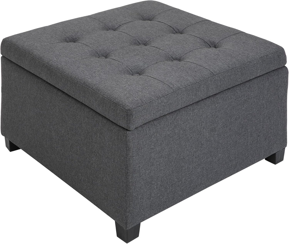 31x26x17inch 450lb Premium Quality Tufted Cotton Storage Ottoman LiftTop Stan...