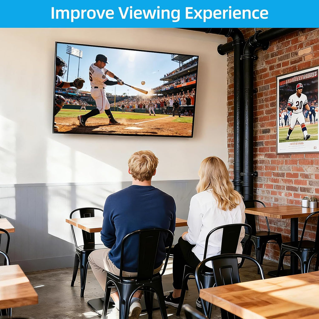 HOME VISION Tilt TV Wall Mount Bracket for 26-65 Inch Flat/Curved TVs, Max VESA 400X400mm, 100Lbs Capacity, Fits 8-16 Inch Wood Studs, Universal Low Profile, HV9401