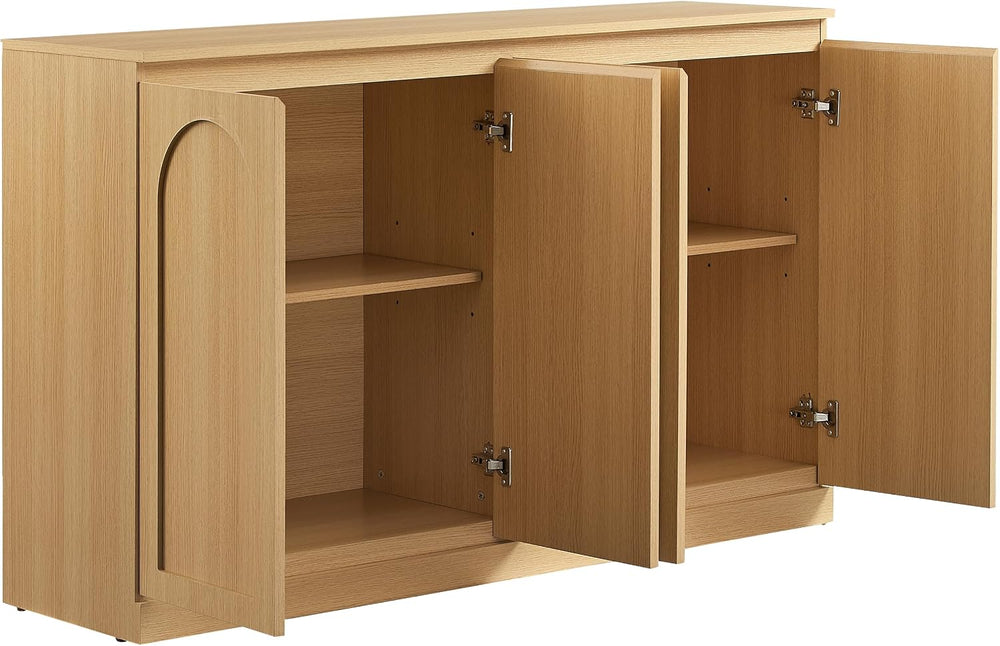 Crosley Furniture Marco Modern Sideboard Buffet Cabinet with Shelves, Dining ...