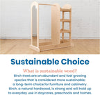 ECR4Kids Dress-Up Center with Mirror, Costume Organizer, Montessori Furniture, Natural