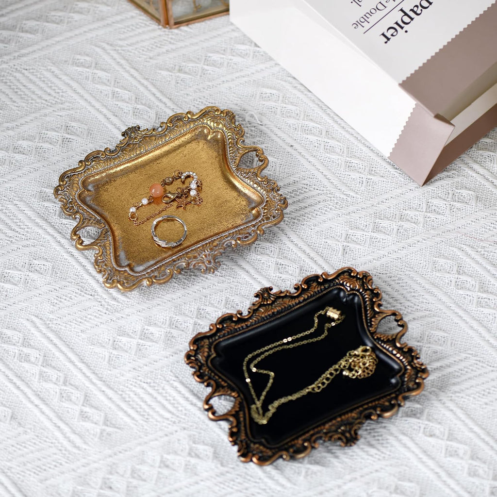 Ring Holder Jewelry Dish, Gold Trinket Tray for Rings,Wedding Gift for Women