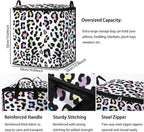 Large Comforter Storage Bag with Zipper,Closet Organizer for Clothes/Blankets/Quilts/Pillows,Fabric Moving Bags with Portable Handles 95L(2-Pack)