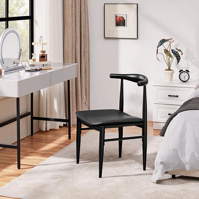 Yaheetech Dining Chairs Set of 2 Mid Century Modern Leather Dining Room Chair...