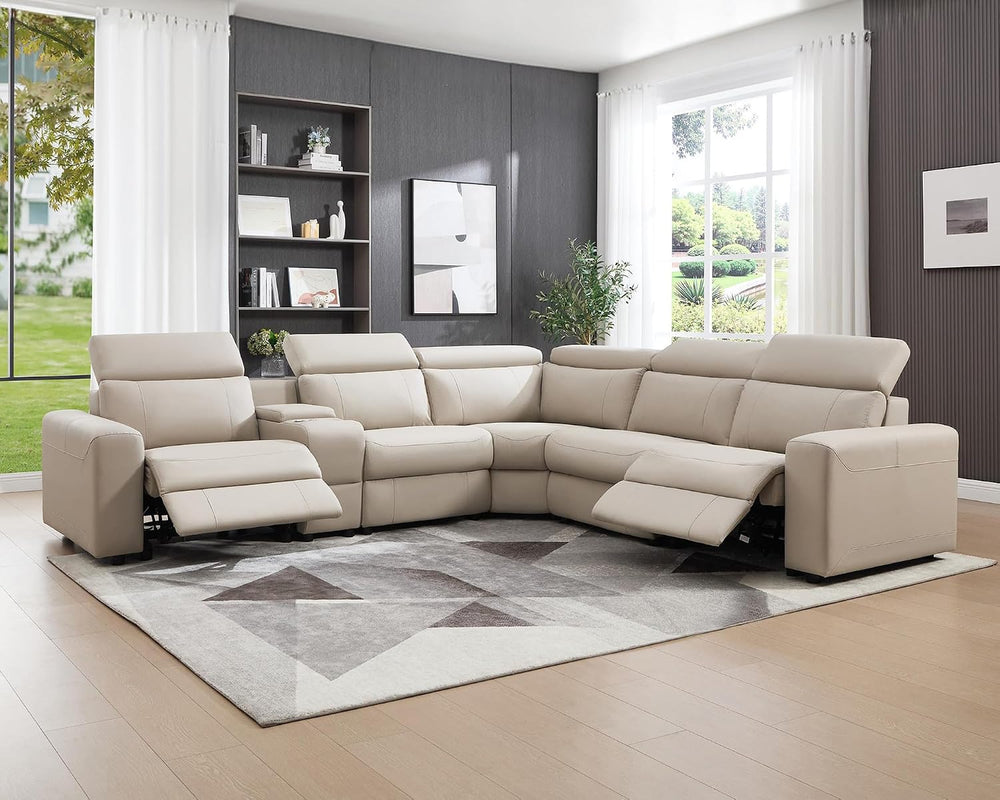 Power Reclining Sectional, Sectional Recliner, Leather Reclining Sectional | ...