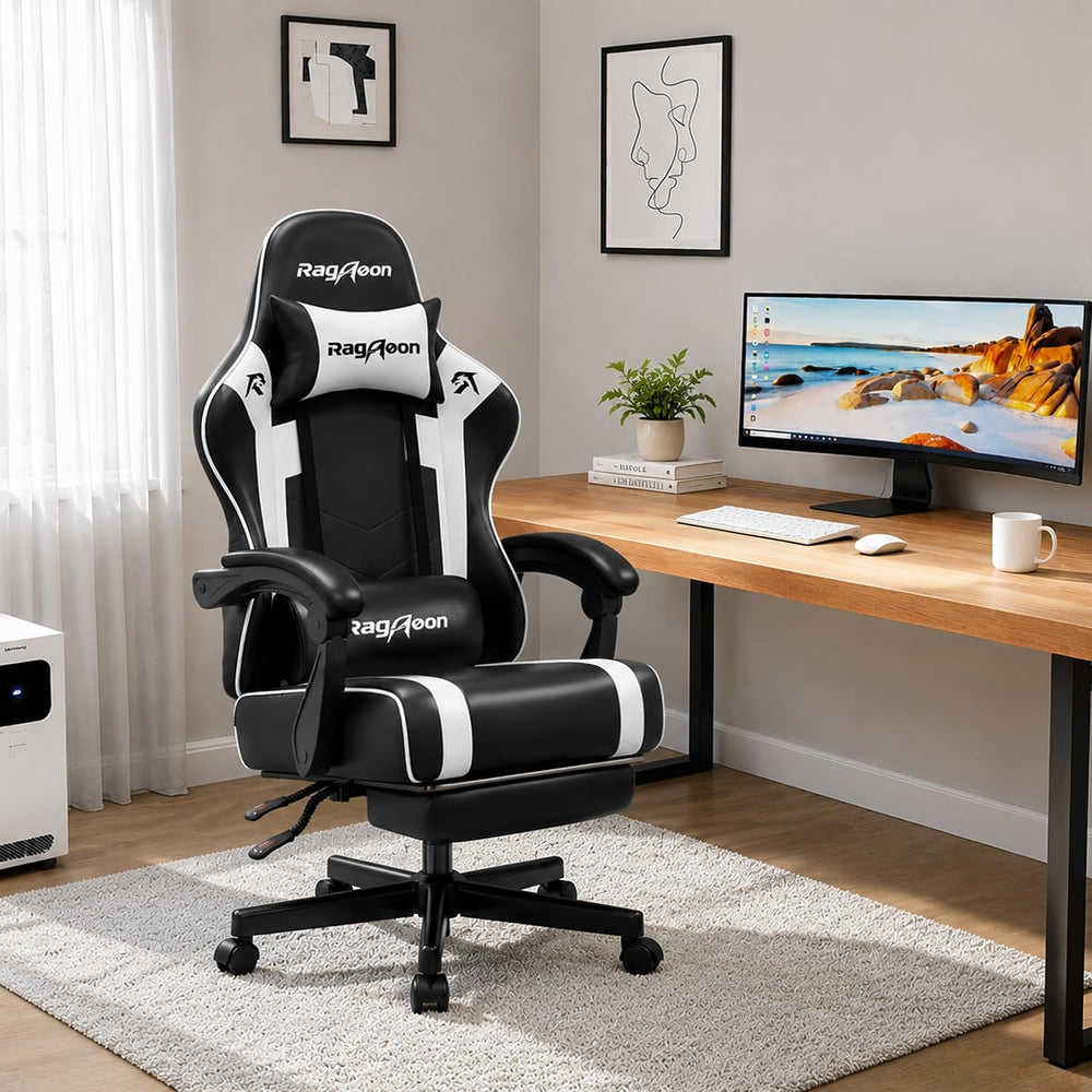 Gaming Chair for Adults Gamer Game Ergonomic PC Chair, 7-Point Support | Pock...