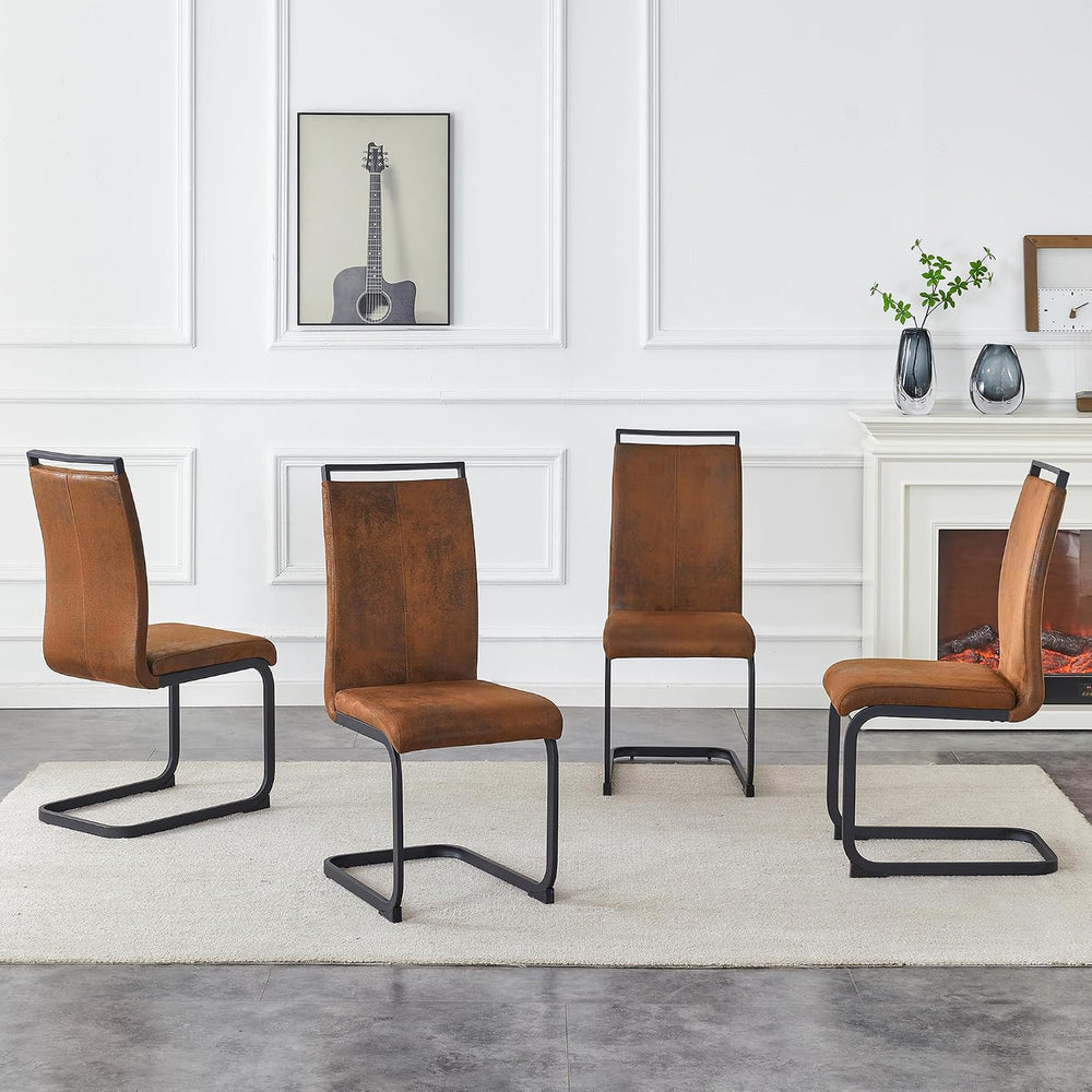 Baysitone Modern Dining Chairs Set of 6, Side Dining Room Chairs, High Back K...
