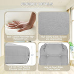 BECHAEO 5PCS Suede Glider Rocker Replacement Cushions with Ottoman Cover Thicken Soft Rocking Chair Cushion Set for Indoor Nursery Glider Rocking Chair, Light Gray | Thicken Soft Rocking Chair Cushion Set, for Indoor Nursery Glider Rocking Chair