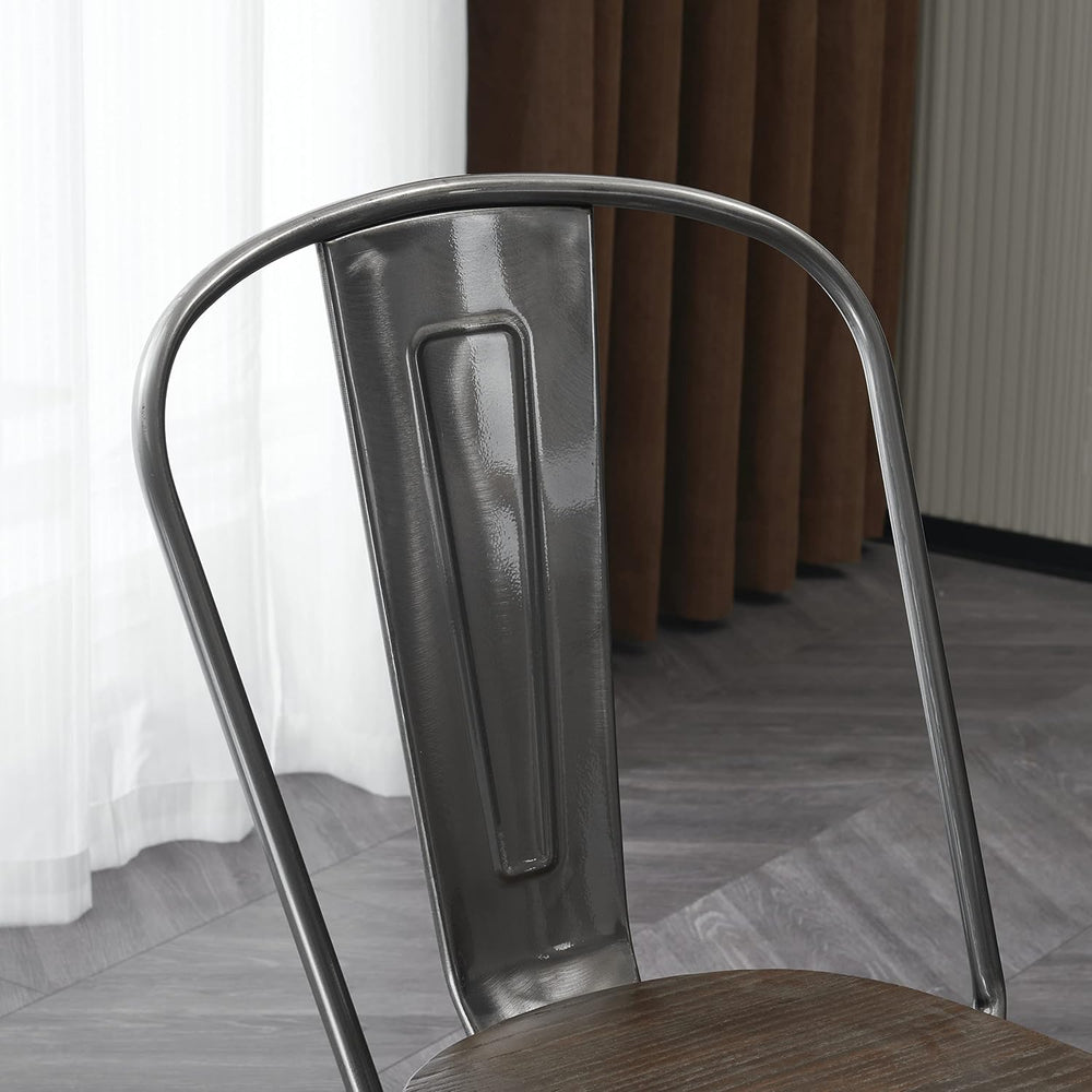 Nazhura Metal Dining Chair Farmhouse Tolix Style for Kitchen Dining Room Pati...