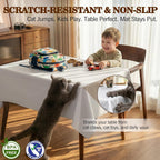 Heavy Duty Table Protector Pad with Flannel Backing for Dining Room | Waterproof Vinyl Tablecloth Easy to Clean & Trim, Scratch & Heat Resistant Table Cover, Reusable Pad 72" x 54" Rectangular