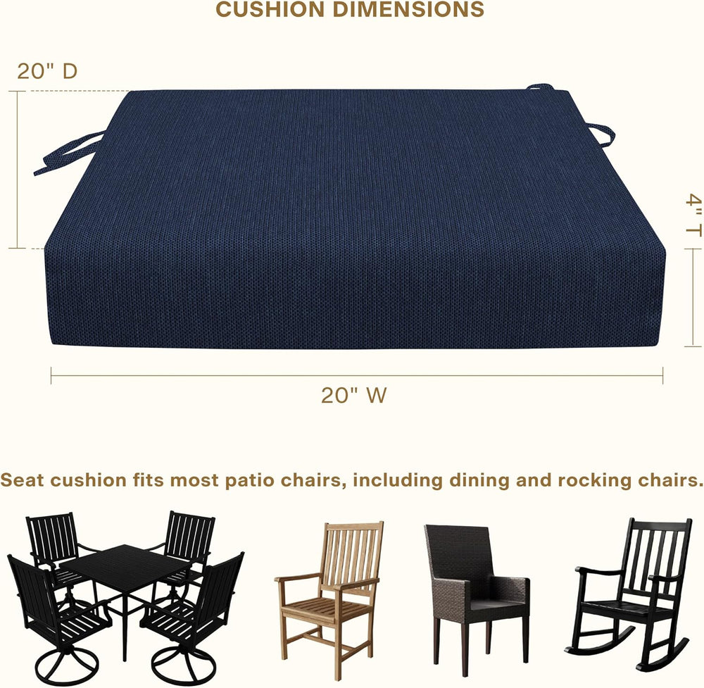 Honeycomb Outdoor Heritage Set of 2 Seat Pads for Patio Furniture, 20 x 20