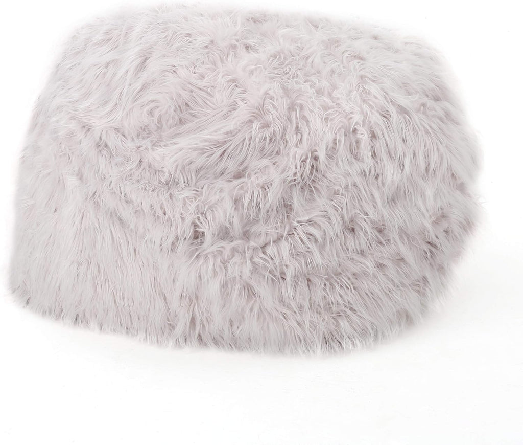 Christopher Knight Home Faux Fur Faux Fur Beanbag, 5', Lavender