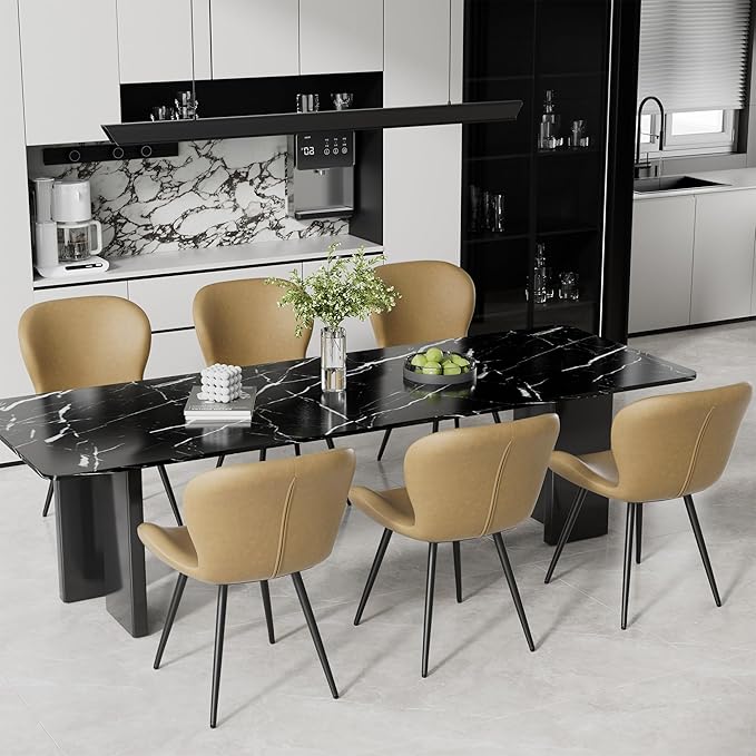 Nalupatio Dining Chairs Set of 2, Modern Dining Room Chairs Comfy Backrest Th...