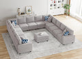 Legend Vansen Modular Sectional Sofa L Shaped Couch with Ottoman Modern Reversible Corner Sectional Couch for Living Room