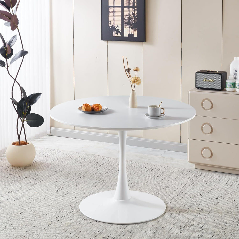 42.1" Round Dining Table Mid Century Modern Tulip Table Kitchen Dining T...