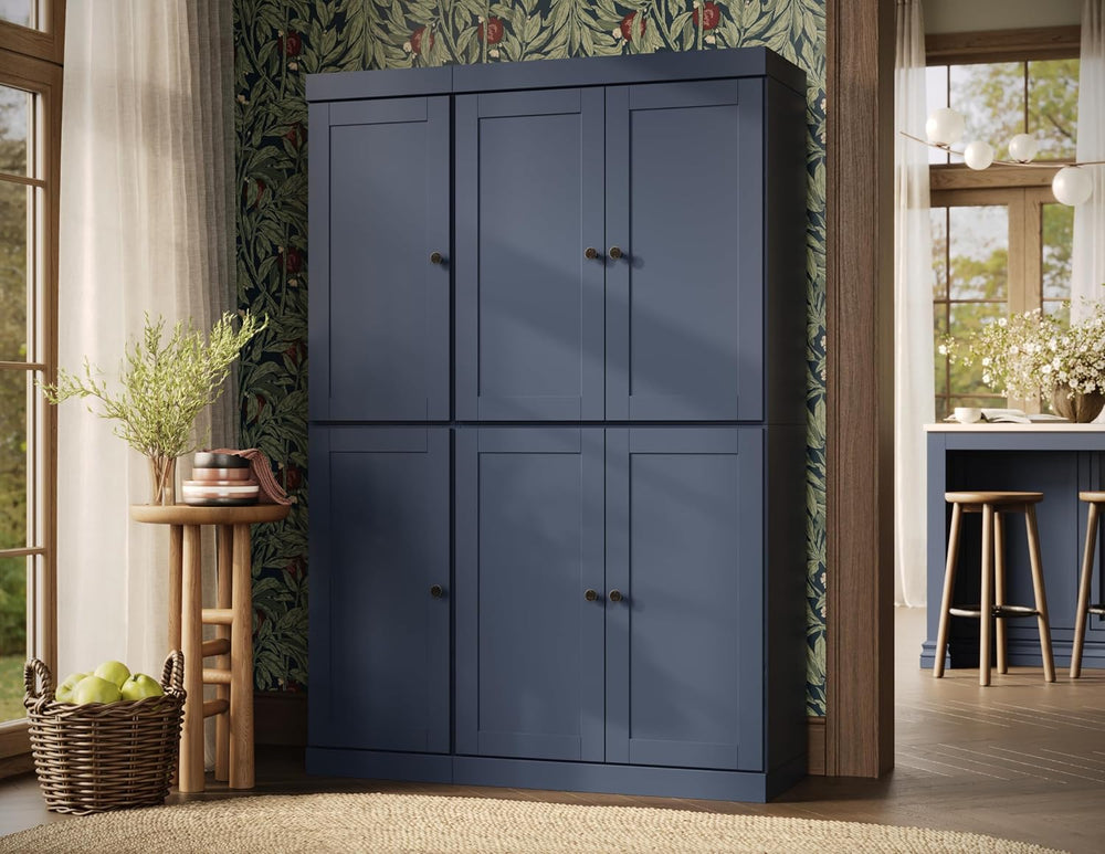 Palace Imports Solid Wood Kitchen Pantry Cabinet - 71.5" H x 48.5" ...