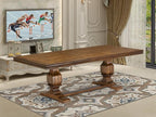 Luxe by East West Furniture - LKT-AWA-TP - a Dining Table with Removable Rectangular Tabletop – Antique Walnut