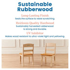 ECR4Kids Hideaway Chair, Kids Furniture, Honey/Antique White, 2-Pack