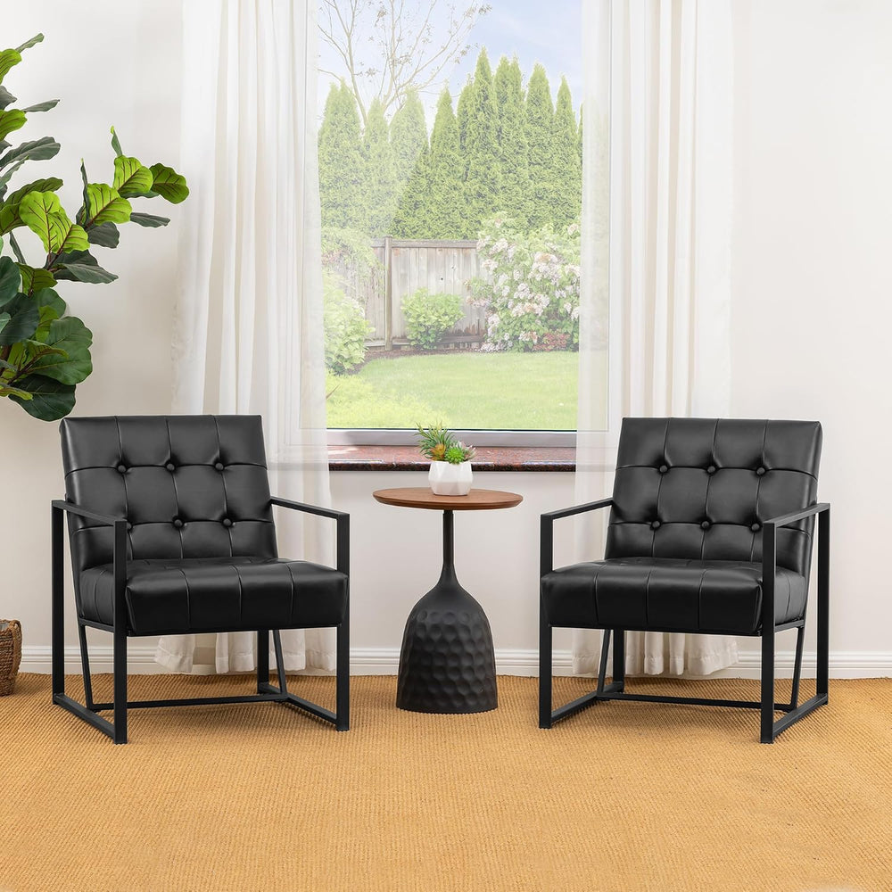 Glitzhome Mid Century Modern Accent Chair, Comfy Living Room Chair with Durab...