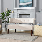 Jennifer Taylor Home Jared Roll Arm Tufted Bench Settee with Back