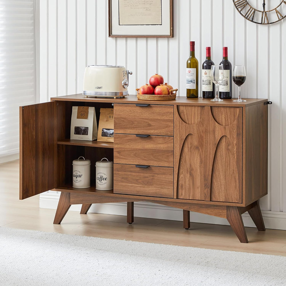 Bifins Buffet Cabinet with Storage, 47.2" Storage Cabinet with 3 Drawers...