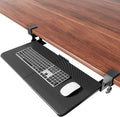 NearHub Large Keyboard Tray Under Desk Slide Out with Extra Sturdy C Clamp Mount System,26'' (30'' including Clamps) x11 Slide-Out Keyboard Drawer Under Desk for Typing,Keyboard Mouse Tray,Black