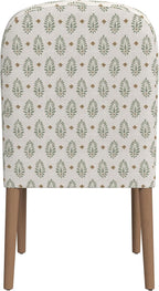 HomePop Rounded Back Upholstered Dining Chair - Sage Paisley Medallion (Single Pack)