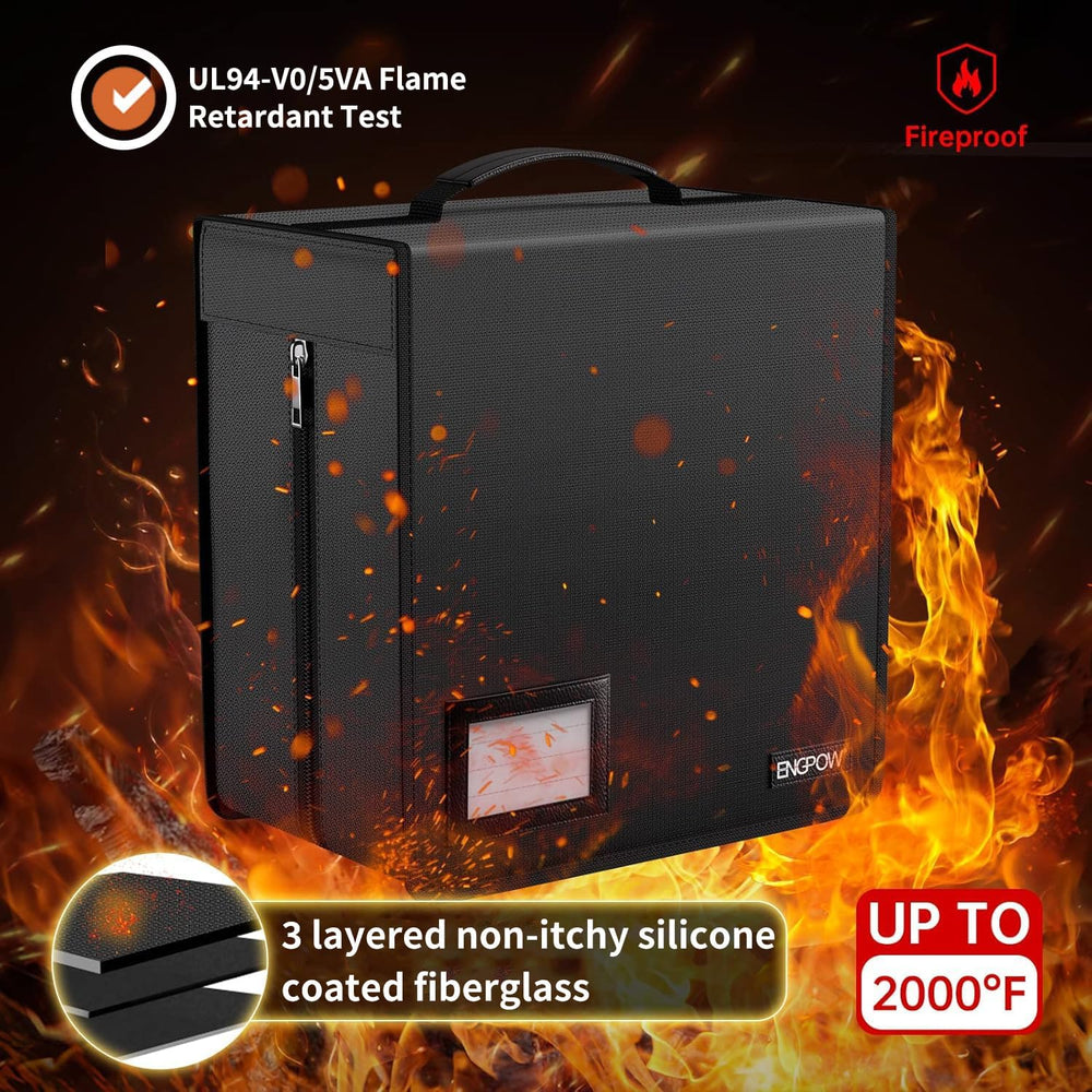 ENGPOW Fireproof CD Case, CD/DVD Storage Box,400 Capacity CD Binder DVD Stora...