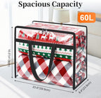Clear Clothes Storage Bags, 8 Pack Closet Organizers and Under Bed Storage Containers, Foldable Moving Bags with Zippers for Comforter, Blanket, Bedding, Duvet, PVC Packing Bags 60L