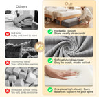 Tri-Fold Futon Mattress,Foldable Japanese Floor Sleep Mattress,High-Density Foam Tatami Bed Mat with Corduroy Cover,Nap Pad & Floor Lounger for Dormitory & Small Space(Charcoal Gray,63x26)