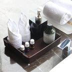 CASIRENA Faux Leather Valet Tray Organizer for Men - Catch-All Tray for Entryway Table Key, Wallet, Watch, Coin Change, Phone, Dresser EDC Dump Jewelry, Bedside Nightstand Desk-top Catchall
