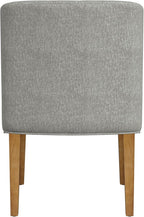 Homepop Home Decor | Upholstered Dining Chairs with Low Back |Decorative Home Furniture, Gray Woven (Single Pack)