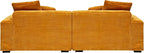 Ball & Cast 104" Modular Sectional Sofa,Comfy Loveseat Couch with 4 Pillows,Corduroy Fabric Upholstered Couches W/Deep Seat and Armrest,4 Seater Sectional Sofa for Living Room,Apartment,Orange
