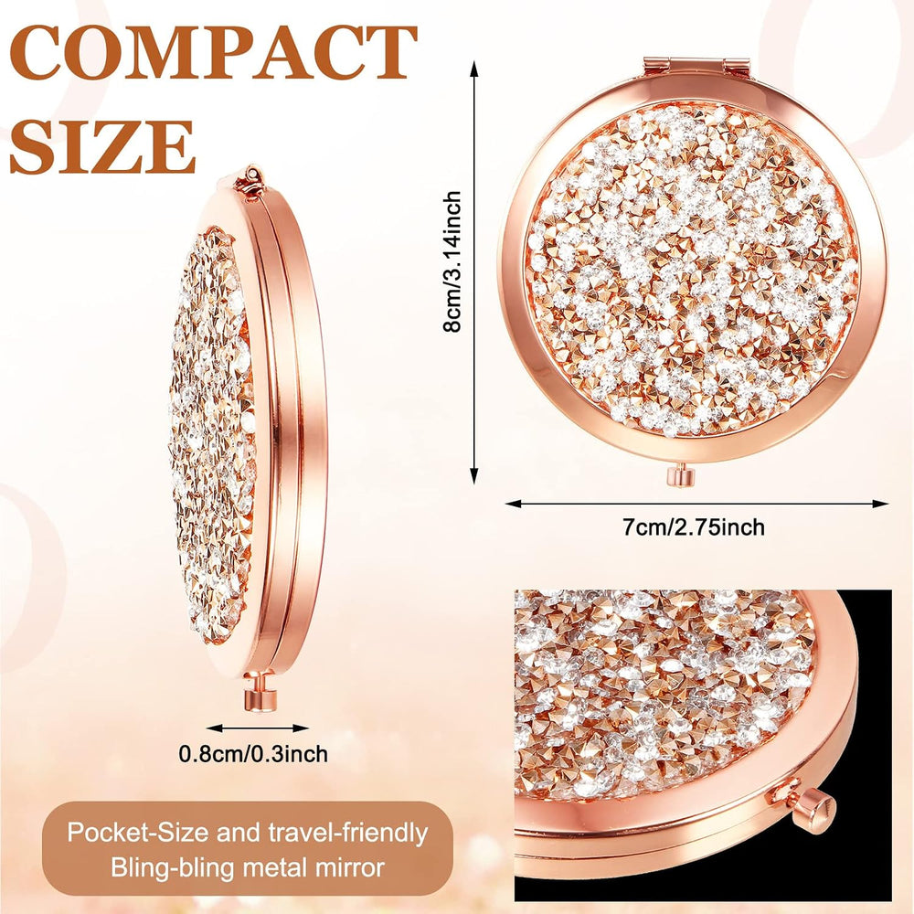 Cindeer 12 Pcs Small Compact Mirror Folding Pocket Makeup Round Hand Held Cos...