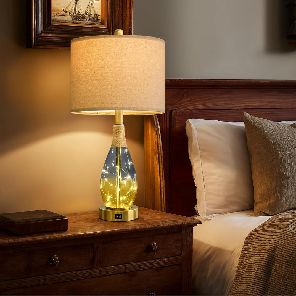 OYEARS 23" Table Lamps for Living Room Set of 2,Bedside Lamps for Night ...