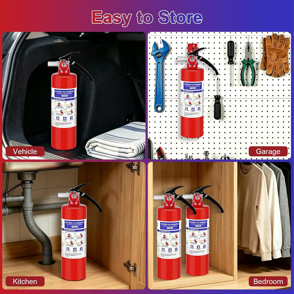 1 Pack 2.5 lb ABC Dry Chemical 1-A:10-B:C Fire Extinguishers