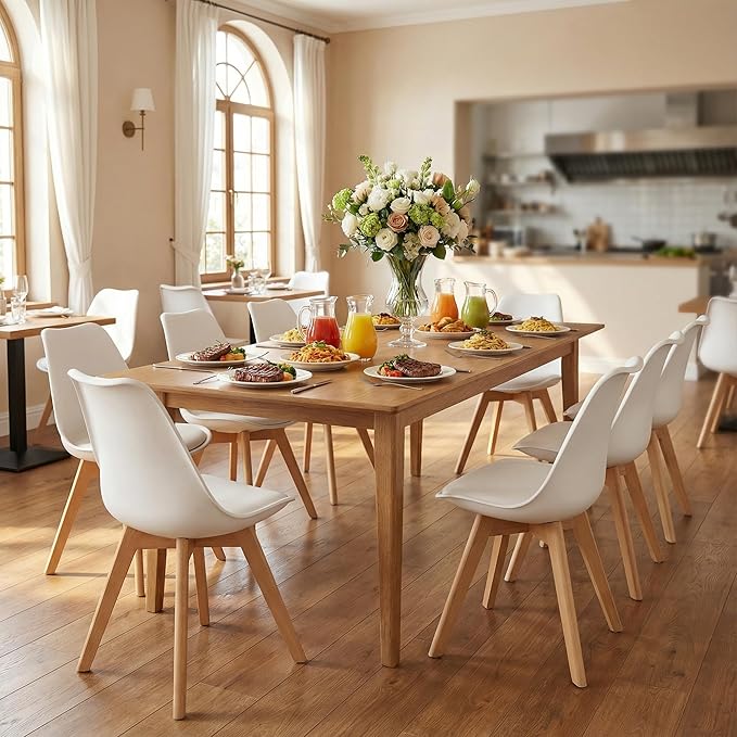 CangLong Dining Chairs Set of 4, Mid Century Modern Kitchen and Dining Chair,...