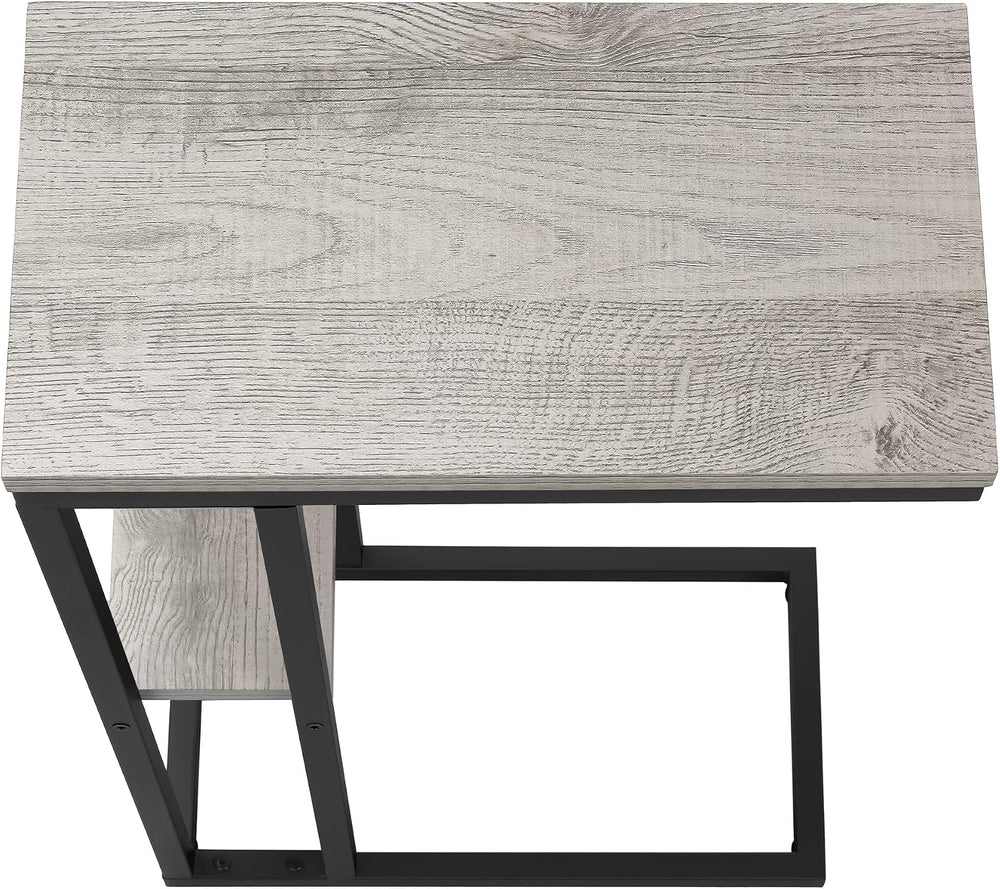 JOSHEN 18" C-Shaped Slide Under Corner End Table, Retro End Table with S...