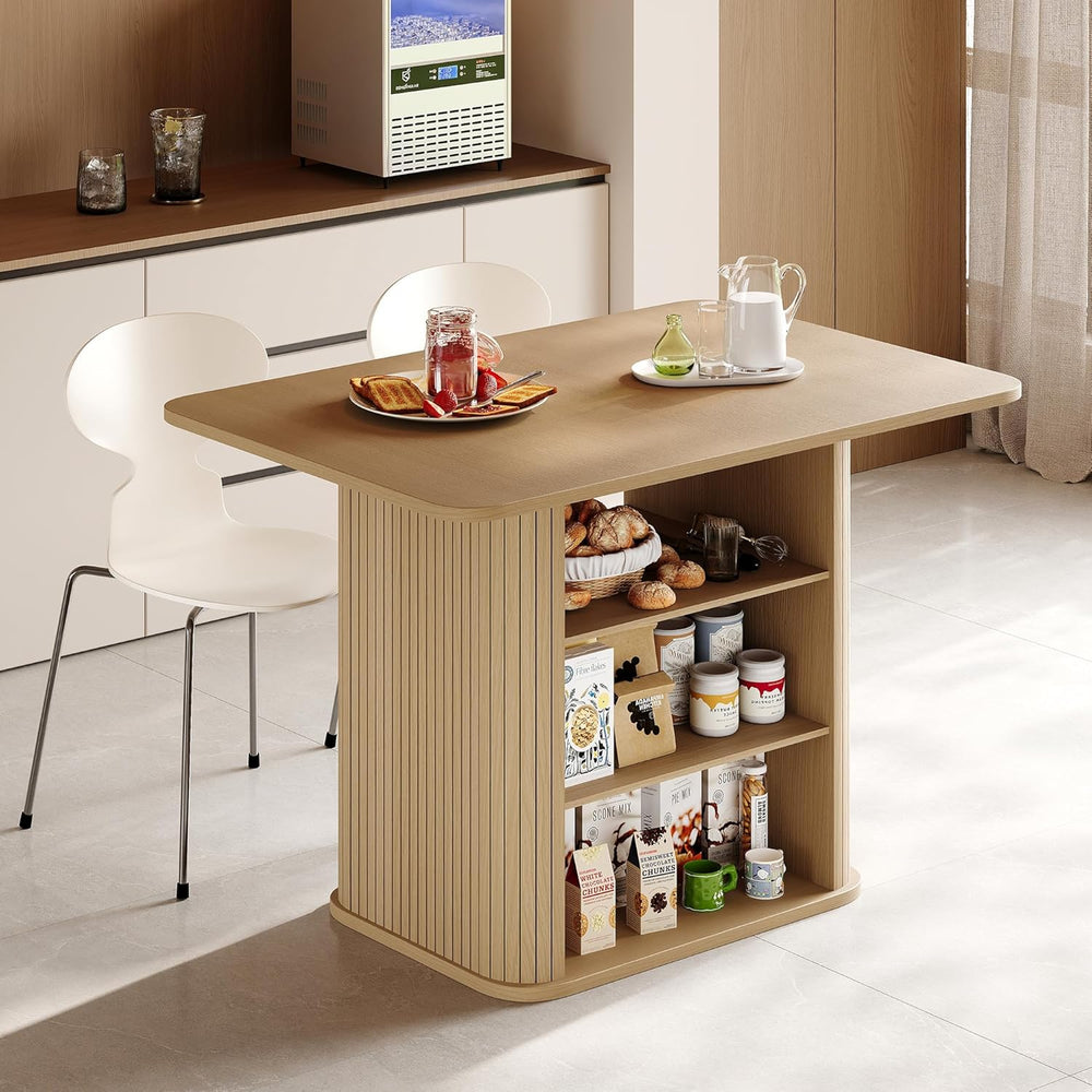 FUQARHY Dining Table for 4, Small Rectangular Kitchen Table for 2 with 3-Tier...